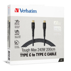 VERBATIM CABLE 240W USB-C TO USB-C 200CM