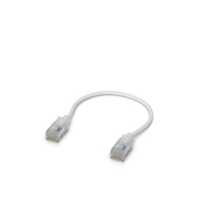 Ubiquiti UniFi Premium Patch Cable,0.15M, Single-Pack, White, Ultra-Thin Braided Patch Cable, Designed Optimized 10GbE Networkin