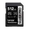 Lexar Professional SILVER PRO 512GB SDXCâ¢ UHS-II Card 512GBâC10,  UHS-II(U3), V60,  Silver Pro, up to 280MB/s read, 160MB/s 