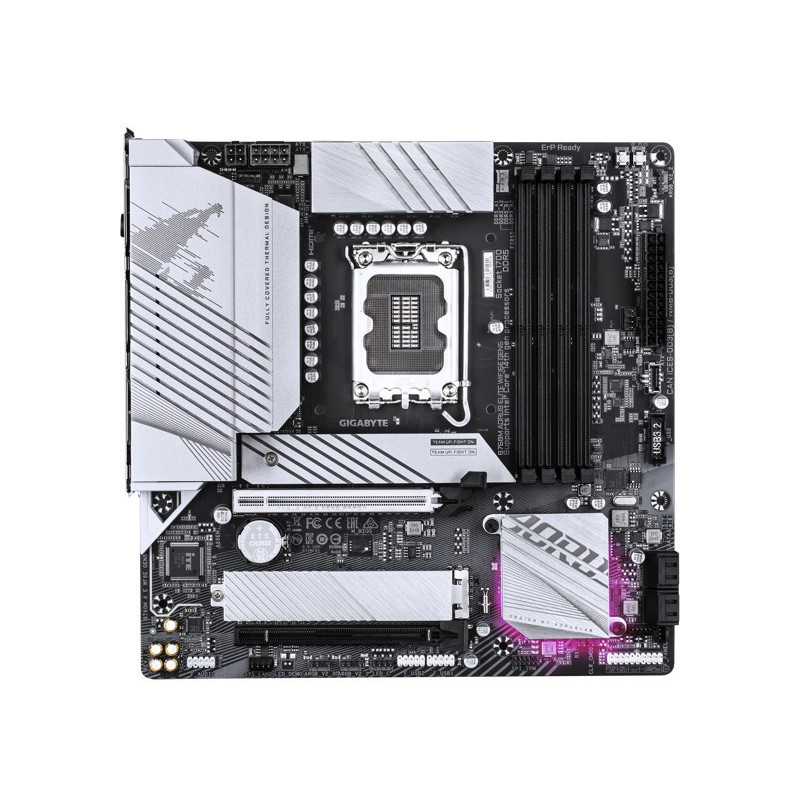 Gigabyte B760M AORUS ELITE WIFI6E GE Intel LGA 1700 mATX Motherboard, 4x DDR5 ~256GB, 2x PCI-E x16, 2x M.2, 4x SATA,  8x USB 3.2