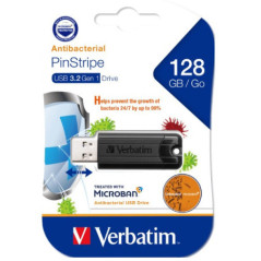 PINSTRIPE USB3.0 DRVE 128GB BLK MICROBAN