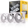 Antec Connect C120R Reverse White ARGB 3PK Performance 120mm PWM Fan: 4-pin PWM | LED: 3-pin  Vibration Absorbing and Anti-Noise