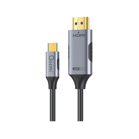 Oxhorn USB C to HDMI 2.0 1m cable 4K@60Hz Aluminum plugs black Support HDCP 1.4 HDCP 2.2 Thunderbolt 3/4 LPCM compatible Windows