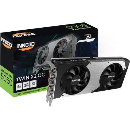 INNO3D nVidia GeForce RTX 5060 TWIN X2 OC 8GB GDDR7  2527MHz Boost Clock, RAM 28Gbps, 3xDP, 1xHDMI
