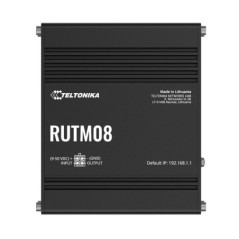 Teltonika RUTM08 Industrial Wired Router, 4 Gigabit RJ45 Ports,128 tag/port-based VLANs, PSU included