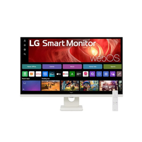 LG 31.5' 4K UHD Smart Monitor with webOS, USB-C PD 65W, AirPlay 2, Screen Share, Bluetooth, Magic Remote support, and tilt adjus