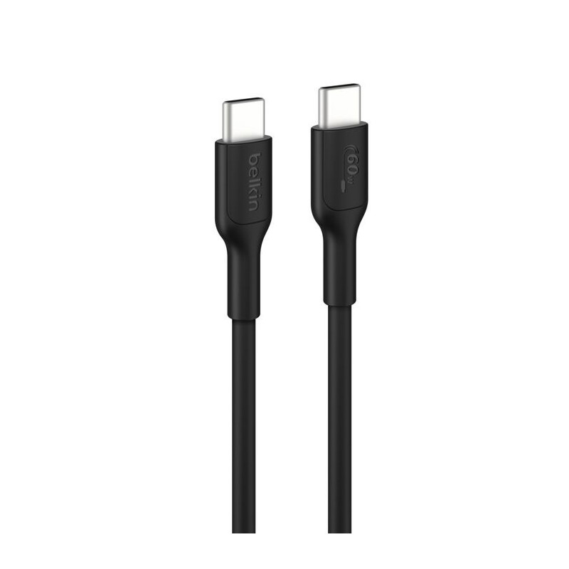 Belkin BoostCharge USB-C to USB-C Cable (2M) - Black (CAB023FQ2MBK), 3A/60W, 480Mbps, 300K+ Bends,Â  Apple iPhone ,USB-IF Certif