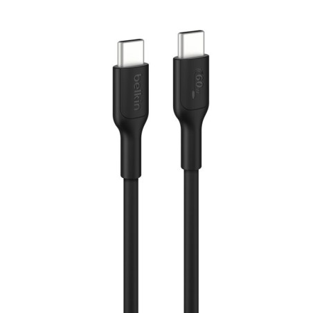Belkin BoostCharge USB-C to USB-C Cable (2M) - Black (CAB023FQ2MBK), 3A/60W, 480Mbps, 300K+ Bends,Â  Apple iPhone ,USB-IF Certif