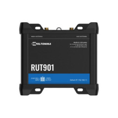 Teltonika RUT901 Industrial Cellular Router, 4G LTE (Cat 4), Dual SIM, Wi-Fi, MQTT, Modbus TCP, DNP3, PSU included