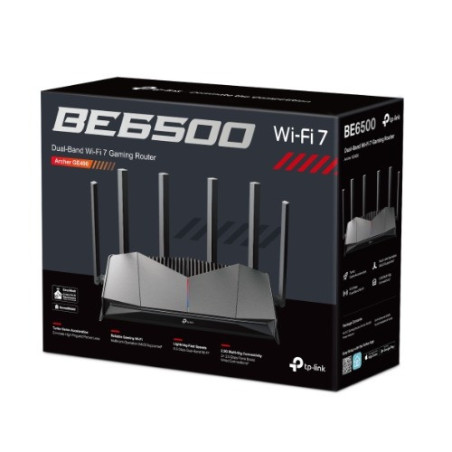 TP-Link Archer GE400 BE6500 Dual-Band Wi-Fi 7 Gaming Router (WIFI7) 688 Mbps at 2.4 GHz + 5765 Mbps at 5 GHz, 6Ã external Anten