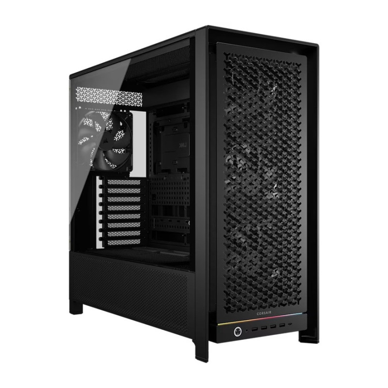 Corsair FRAME 5000D RS HIGH-AIRFLOW MID-TOWER PC CASE - BLACK, ATX, 450mm GPU, 175mm CPU cooler, 360mm rad, 4x RS140, 1x USB-C 3