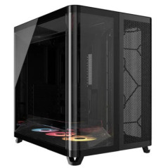 Corsair AIR 5400 RS-R ARGB Mid-Tower ATX Case - Black, Triple-Chamber, 360mm Rad Support, Glass Panels, USB-C, ATX/E-ATX, 2x SSD