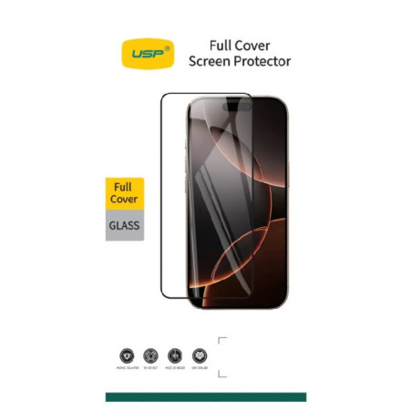 USP Apple iPhone 17 Pro / iPhone 17 / iPhone 16 Pro (6.3') Tempered Glass Screen Protector - Full Coverage, Crystal Clear,Smooth