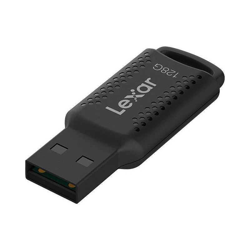 Lexar V400 128GB JumpDriveÂ® USB3.2 Flash Drive, up to 100MB/s read, Black,Securely protect files with Lexar DataShield. 256-bit