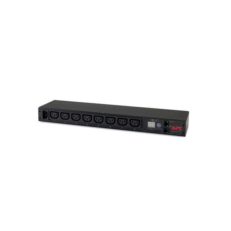 APC (AP7820B) RACK PDU, METERED, 1U, 12A/208V, 10A/230V, (8) C13