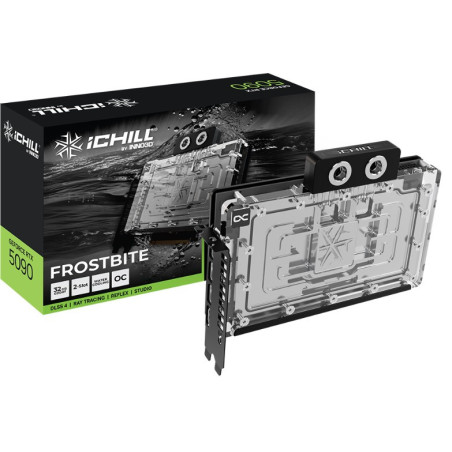 INNO3D nVidia GeForce RTX 5090 ICHILL Frostbite 32GB GDDR7 2467MHz Boost, Full-cover Water Block (Custom Loop System Required) 2