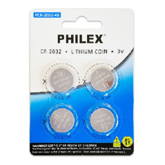 Sansai Lithium Button Coin Battery 3V -CR2032 -4 pack for Motherboard Danger of swallowing Keep batteries away from young childr