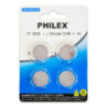 Sansai Lithium Button Coin Battery 3V -CR2032 -4 pack for Motherboard Danger of swallowing Keep batteries away from young childr