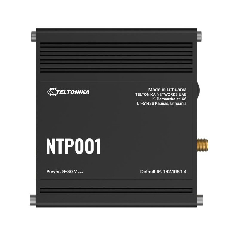 Teltonika NTP001, Accurate & low-cost NTP server, Network Time Synchronization, GNSS capabilities, UTC-traceable time, Plug-and-