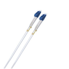 8ware 2m LC-LC OS2 Single Mode Dual-Core Fibre Optic Cable UPC Duplex Armoured Low Smoke Zero Halogen (LSZH) Jacket White