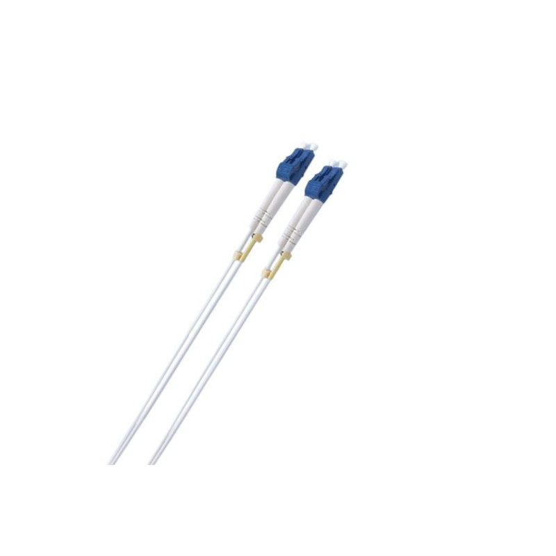 8ware 2m LC-LC OS2 Single Mode Dual-Core Fibre Optic Cable UPC Duplex Armoured Low Smoke Zero Halogen (LSZH) Jacket White