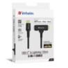 VERBATIM CABLE - 2 IN 1 120CM USB C TO C