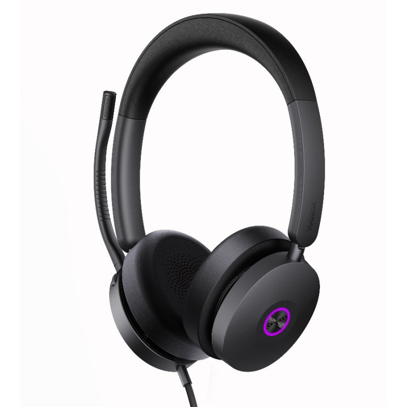 Yealink UH48 UC USB Wired Headset Hybrid Active Noise Cancellation, Four-Microphone Noise-canceling Technology,  Swift Plug & Pl