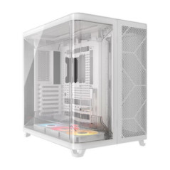 Corsair AIR 5400 RS-R ARGB Mid-Tower ATX Case - White, Triple-Chamber, 360mm Rad Support, Glass Panels, USB-C, ATX/E-ATX, 2x SSD