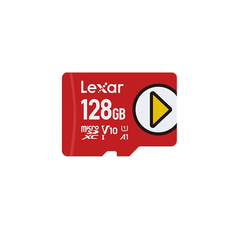 Lexar PLAY microSDXCâ¢ UHS-I card 128GB Class 10, U3, V30, A2, up to 205MB/s read, up to 140MB/s write 128GB â Class 10, U3, 