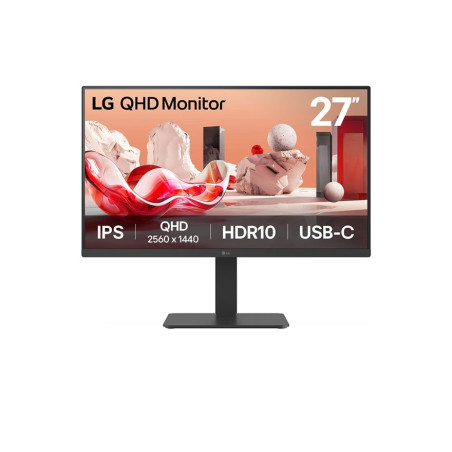 LG 27' 27BA65QB-B.AAU, QHD IPS, 100Hz, HDR10, USB-C PD 65W, Daisy Chain, RJ45, KVM, 4ÃUSB, DP/HDMI, adj. stand, 350nits, sRGB 9