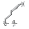 Brateck Single Monitor Thin Gas Spring Monitor Arm Fit Most 17'-32' Monitors, Up to 9kg per screen VESA 75x75/100x100 Matte Silv