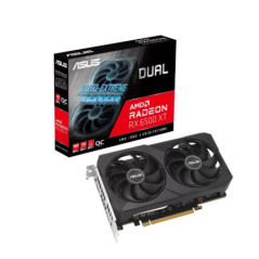 ASUS AMD Radeon DUAL-RX6500XT-O4G-V2  RX 6500 XT V2 OC Edition 4GB GDDR6 with two powerful Axial-tech fans and a 2-slot design