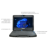 DURABOOK S14I, 14' Sunlight Readable Full HD (1000 nits), IntelÂ® Coreâ¢ Ultra 5 125U, Windows 11, 16GB RAM, 512GB PCIe SSD,Wi-