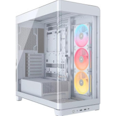 Corsair FRAME 4500X LX-R RGB LINK Panoramic Glass Mid-Tower PC Case White: up to 460mm GPU, 360mm radiators, rich I/O, and versa