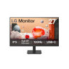 LG 27' IPS Full HD Monitor with 100Hz refresh rate, USB-C (65W PD), 3-side borderless design, Reader Mode, Flicker Safe, and til