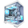 OKINOS Mirage 4 mATX ARGB Case, ARGB controller, 4x ARGB Fans. Ultimate thermal, Steel,2x USB3.0, 1x3.2 Gen2 USB-C, White Tower 