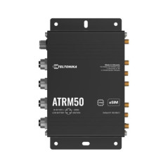Teltonika ATRM50 5G Router for Transportation, Ultra-High Cellular Speeds, M12 CONNECTORS, DUAL SIM & eSIM, EN 45545-2 and EN 50