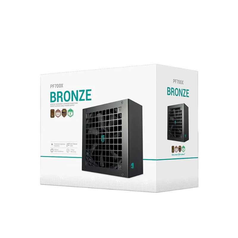 DeepCool PF700X 700W Gamer Storm 80+ Bronze/ Cybenetics ATX Power Supply 120mm Fan, Japanese & Taiwanese Capacitors, DC to DC, A