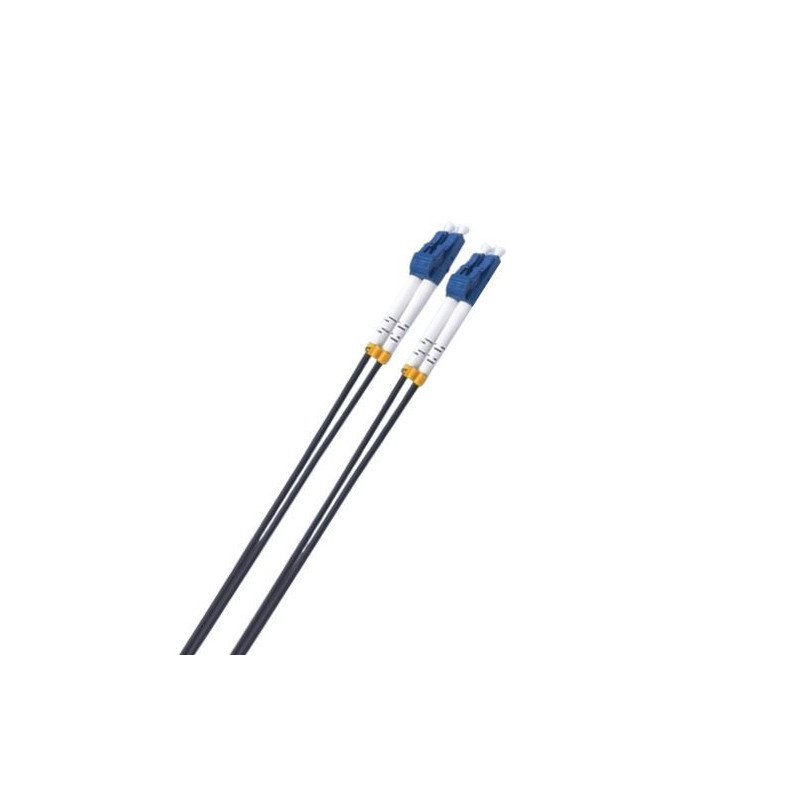8ware 20m LC-LC OS2 Single Mode Dual-Core Fibre Optic Cable UPC Duplex Armoured Low Smoke Zero Halogen (LSZH) Jacket Black