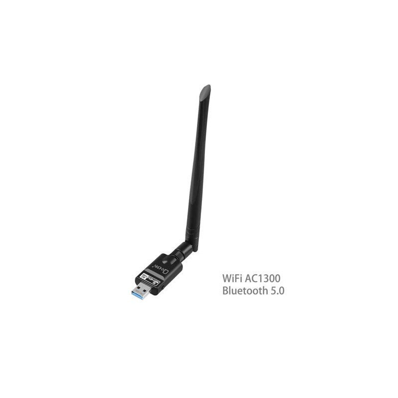 Oxhorn USB Wireless + Bluetooth Combo Adapter Dual Band AC1300, Bluetooth 5.0 Supports Windows 11/10/8/7, Mac Black