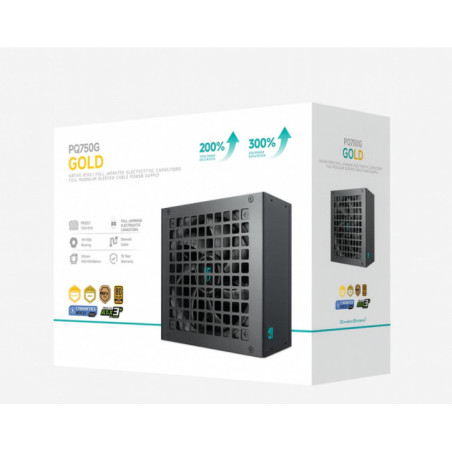 DeepCool PQ750G 750W Gamer Storm 80+ Gold/Cybenetics Fully Modular ATX Power Supply 120mm Fan, Japanese Capacitors, DC to DC, AT