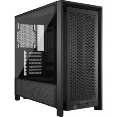 Corsair FRAME 4000D Modular Mid-Tower PC Case - Black, ATX, 430mm GPU, 170mm CPU cooler, 360mm rad, 1x HD Audio, 1x USB-C 3.2 Ge