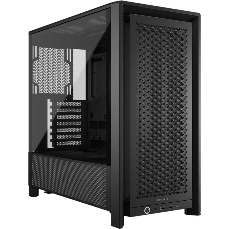 Corsair FRAME 4000D Modular Mid-Tower PC Case - Black, ATX, 430mm GPU, 170mm CPU cooler, 360mm rad, 1x HD Audio, 1x USB-C 3.2 Ge