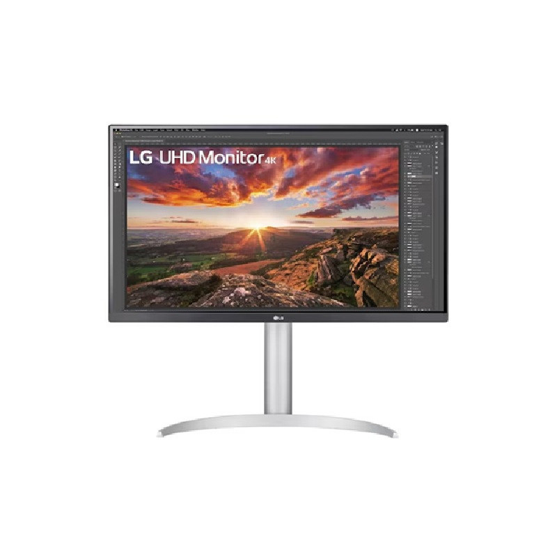 LG 27' IPS 5ms 4K UHD HDR400 FreeSync, Borderless Monitor w/ArcLine HAS - HDMI,DP, USB Type-C, Speaker, VESA 100, Height Adjust,