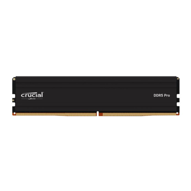 Crucial Pro 32GB (1x32GB) DDR5 UDIMM 6000MHz CL40 Black Heat Spreader Overclocking Support Intel XMP AMD Ryzen Desktop PC Gaming