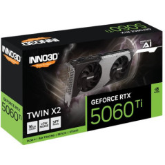 INNO3D nVidia GeForce RTX 5060 Ti TWIN X2 16GB GDDR7, 2572MHz Boost Clock, RAM 28Gbps, 3xDP, 1xHDMI