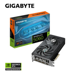 Gigabyte GeForce RTXâ¢ GV-N5060EAGLEMAX OC-8GD, GDDR7, 2550MHz, 3840CUDA, 28Gbps, PCI-E 5.0, PSU 550W, 8 Pin*1, DisplayPort 2.1