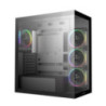 DeepCool CG580 4F v2 Panoramic ATX Mid-Tower Case, 4 x Pre Installed Fans Single Chamber, Support Up to 2x 360mm Radiators, Fron