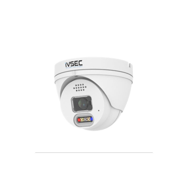 iVSEC | NC319XB | LX-Series Turret IP Camera, 8MP, 2.8mm Fixed Lens, 15FPS, PoE, IP66, LED Alert, 2 Way Audio