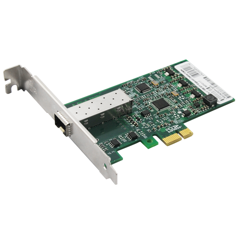 Plusoptic PCIE NIC, Single Port SFP 100Mb FX with Intel® 82574 Controller